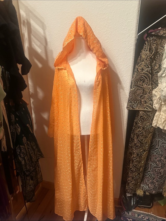 Jackets & Blazers - Orange Hooded Women's Priestess Robe